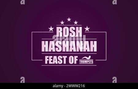 Feiere Rosh Hashanah mit einem Illustrationsdesign Stock Vektor