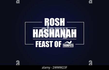 Feiere Rosh Hashanah mit einem Illustrationsdesign Stock Vektor