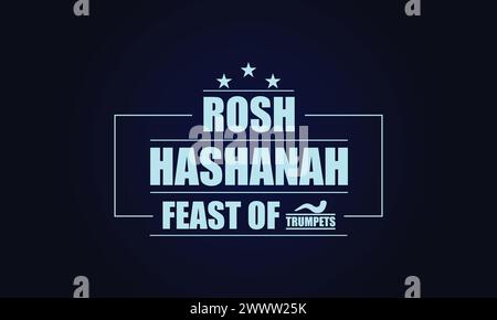 Feiere Rosh Hashanah mit einem Illustrationsdesign Stock Vektor