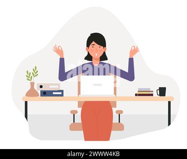Arbeit von zu Hause Set Vektor Illustration, Online Meeting Set Konzept flaches Design, Freelancer Arbeit zu Hause Vorlage Stock Vektor