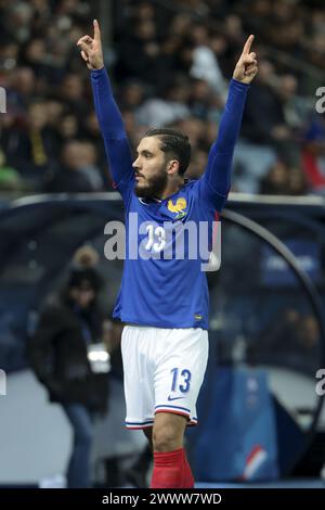 Rayan Cherki aus Frankreich während des Internationalen U23-Fußballspiels zwischen Frankreich U23 und den USA U23 am 25. März 2024 im Stade Auguste Bonal in Sochaux Montbeliard, Frankreich Stockfoto