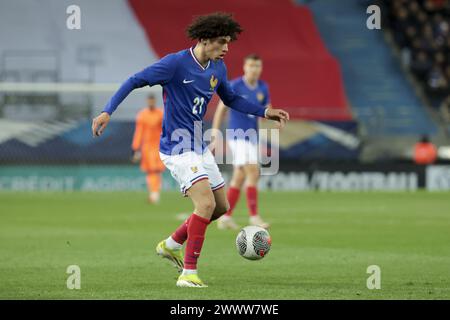 Maghnes Akliouche aus Frankreich während des Internationalen U23-Fußballspiels zwischen Frankreich U23 und den USA U23 am 25. März 2024 im Stade Auguste Bonal in Sochaux Montbeliard, Frankreich Stockfoto