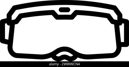 Brille Paintball Spiel Linie Symbol Vektor Illustration Stock Vektor