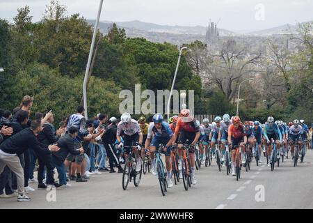 Letzte Etappe der Katalonienrundfahrt 2024 in Montjuic in Barcelona, Spanien, am 24. März 2024 Stockfoto