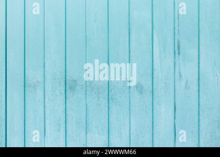 Vintage Strand Holz Hintergrund - Alte verwitterte Holzdiele in türkisfarbenem oder blauem Meer bemalt. Stockfoto