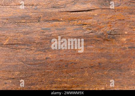 Rotbraune Holz-Nahaufnahme-Textur als Hintergrund. Stockfoto