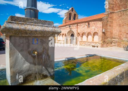 San Andres Kirche. Romanillos de Atienza, Provinz Guadalajara, Castilla La Mancha, Spanien. Stockfoto