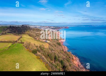 Babbacombe Bay, Maidencombe, Devon, England, Vereinigtes Königreich, Europa Stockfoto