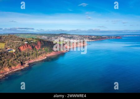 Babbacombe Bay, Maidencombe, Devon, England, Vereinigtes Königreich, Europa Stockfoto