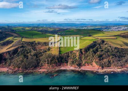 Babbacombe Bay, Maidencombe, Devon, England, Vereinigtes Königreich, Europa Stockfoto