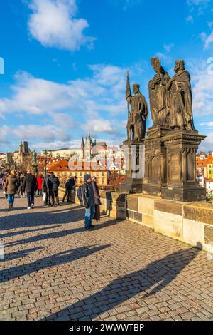 Karlsbrücke, Karluv Most, Prag, Tschechische Republik Stockfoto
