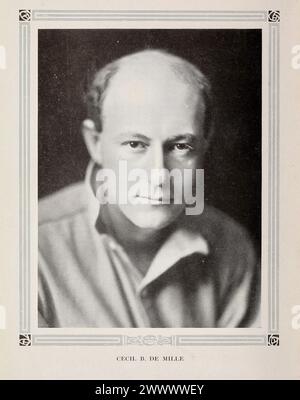 Porträt von Cecil B. de Mille. Vintage Photoplay Magazine fotografisches Porträt des Filmschauspielers und Filmemachers, um 1915 Stockfoto