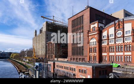 Kwk-Anlage Charlottenburg, Vattenfall, Kalowswerder, Berlin, Deutschland Stockfoto