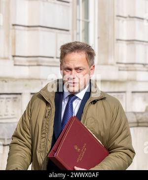 London, Großbritannien. März 2024. Grant Shapps Defence Secretary wurde in Whitehall Credit: Richard Lincoln/Alamy Live News gesehen Stockfoto