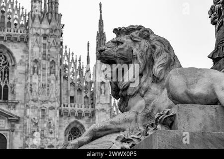 Der historische Domplatz, Piazza del Duomo im Zentrum von Mailand, Lombardei, Italien. Stockfoto