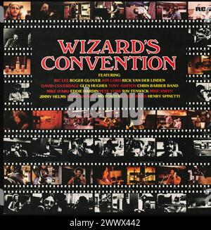 Rock Album Sleeve Wizards Convention, zusammengestellt von dem einstigen Spencer Davis Keyboarder Eddie Hardin. Einige Mitglieder der Rockgruppe Deep Purple, David Coverdale, Glenn Hughes, Jon Lord mit Musikern wie Ray Fenwick. Das ursprüngliche RCA-Album von 1976 und die erste CD wurden 2002 neu ausgestellt. Stockfoto