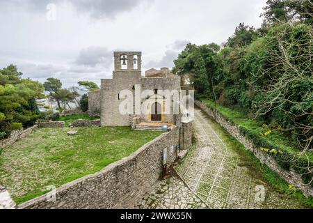 Die Kirche Chiesa di Sant Orsola. Erice, Sizilien, Italien. In der Altstadt von Erice *** die Kirche Chiesa di Sant Orsola Erice, Sizilien, Italien in der Altstadt von Erice Stockfoto