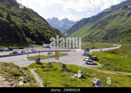 Arlbergpass, St. Christophen, Arlbergpass Road, Österreich Stockfoto