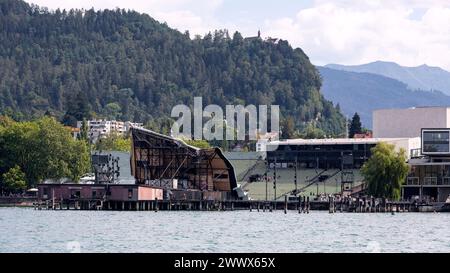 Bodensee, Blick Auf Die Seebühne In Bregenz, Vorarlberg, Österreich Stockfoto