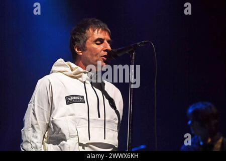 Liam Gallagher und John Squire im Forum LONDON, ENGLAND – 25. MÄRZ 2024: Liam Gallagher tritt im Forum, Kentish Town auf. CAP/MAR MAR/Großbritannien Copyright: XMartinxHarris/CapitalxPicturesx Stockfoto