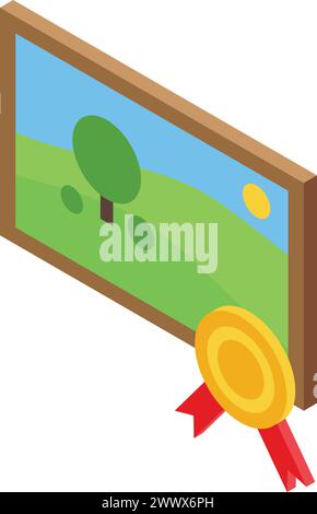 Isometrischer Vektor des neuen Bildbilds. Genius Plan. Technologieausbildung Stock Vektor
