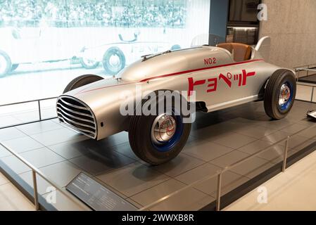 Oyama-cho, Sunto-Gun, Shizuoka, Japan - 27. März 2023: Toyota Toyopet Racer (Replica), Modelljahr 1951, Land Japan. Stockfoto