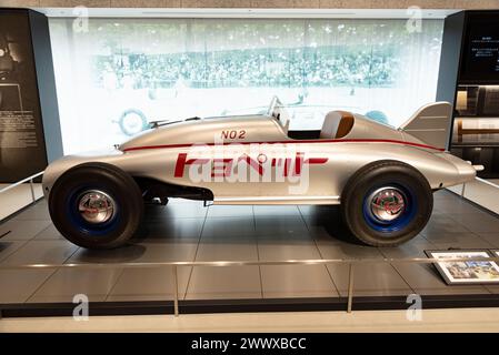 Oyama-cho, Sunto-Gun, Shizuoka, Japan - 27. März 2023: Toyota Toyopet Racer (Replica), Modelljahr 1951, Land Japan. Stockfoto