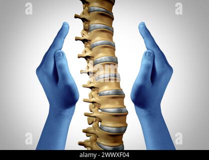 Chiropraktik und Osteopathie oder Chiropraktiker und Osteopathen als medizinisches Fachpersonal für die Therapie des Wirbelsäulennervensystems und des Bewegungsapparates rel Stockfoto