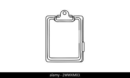 Eine Linienzeichnung des isolierten Vektorobjekts - Zwischenablage. Stock Vektor