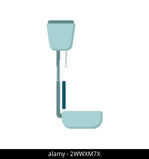 Toilettenlogo in schlichter Farbe. Einfache, elegante, lineare Toilette. Möbel für das Vektorbad. Symbol Toilettenschüssel. Vektorabbildung. Stock Vektor