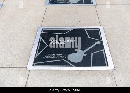 Nashville, TN - 15. März 2024: Dr. Bobby Jones Star auf dem Music City Walk of Fame in Nashville, TN Stockfoto