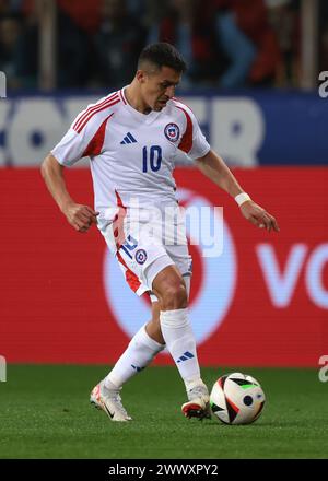 Parma, Italien. März 2024. Alexis Sanchez aus Chile während des internationalen Freundschaftsspiels im Stadio Ennio Tardini, Parma. Der Bildnachweis sollte lauten: Jonathan Moscrop/Sportimage Credit: Sportimage Ltd/Alamy Live News Stockfoto