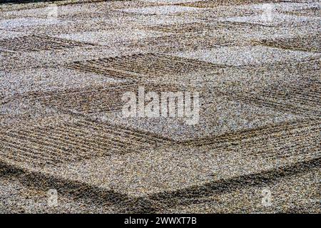 Coloful Zen Steingarten Kaizando Hall Tofuku-JI Zen buddhistischer Tempel Kyoto Japan. Datum bis 1236. Einer von 5 großen Zen-Tempeln in Japan. Stockfoto