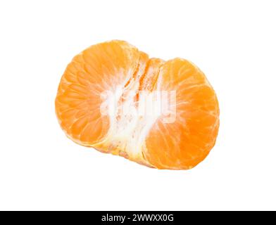 Mandarinen oder Clementinen isoliert auf weißem Hintergrund. Orangenfrüchte. Stockfoto