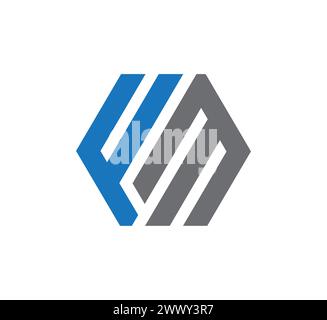 fm Letter Logo Stock Vektor