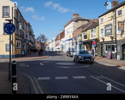 Großartige Kreuzung mit dem Driffield Market Place und Middle Street South Stockfoto