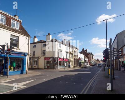 Great Driffield, Exchange Street Middle Street South Kreuzung Stockfoto