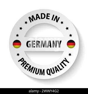 Made in Germany Grafik und Label. Element der Wirkung für die Verwendung, die Sie daraus machen möchten. Stock Vektor