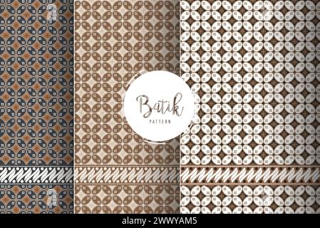 Traditionelles Batikmuster aus Indonesien Vektor-Illustration. Batikmotive Tuch. Batik National Day Design für Poster Banner Template Flyer. Stock Vektor