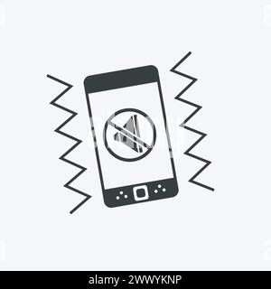 Smartphone Vibrieren Flach Symbol, Vektorillustration Stock Vektor