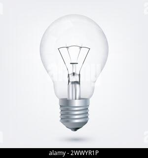 Energiesparende Glühlampe Mit Glühlampe, Vektorillustration Stock Vektor