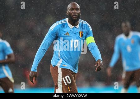 Romelu Lukaku aus Belgien während des Internationalen Freundschaftsspiels England gegen Belgien im Wembley Stadium, London, Großbritannien, 26. März 2024 (Foto: Gareth Evans/News Images) Stockfoto