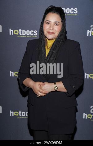 Toronto, Kanada. März 2024. Nargis Nehan nimmt an der Pressekonferenz des Hot Docs Film Festivals für ihren Film "eine unvollendete Reise" Teil.gezwungen, nach der Taliban-Übernahme im Jahr 2021 aus ihrem Land zu fliehen, kämpfen vier afghanische Führerinnen darum, die Aufmerksamkeit der Welt auf die sich abzeichnende Krise in Afghanistan zu lenken, während sie sich damit abfinden, was es bedeutet, ihre Macht an sich zu reißen und zwei Jahrzehnte des Fortschritts abzubauen. Quelle: SOPA Images Limited/Alamy Live News Stockfoto