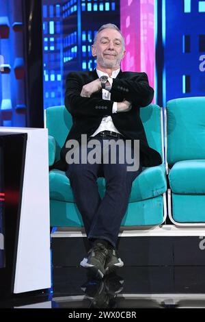 Mailand, Italien. März 2024. Mailand, Fernsehsendung „Stasera c'è Cattelan“ - Rai 2 - Linus Credit: Unabhängige Fotoagentur/Alamy Live News Stockfoto