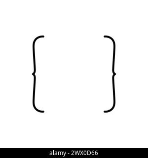 Handgezeichnetes flaches Symbol für Halterung Stock Vektor