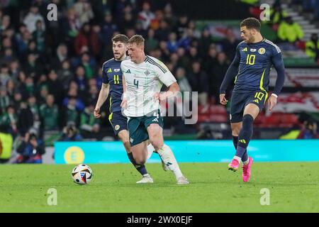 Glasgow, Großbritannien. März 2024. Bei der Vorbereitung auf die UEFA EURO 2024 spielt Schottland Nordirland im schottischen Nationalstadion Hampden Park in Glasgow. Quelle: Findlay/Alamy Live News Stockfoto