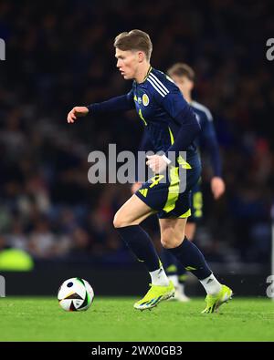 26. März 2024; Hampden Park, Glasgow, Schottland: International Football Friendly, Schottland gegen Nordirland; Scott McTominay aus Schottland Stockfoto