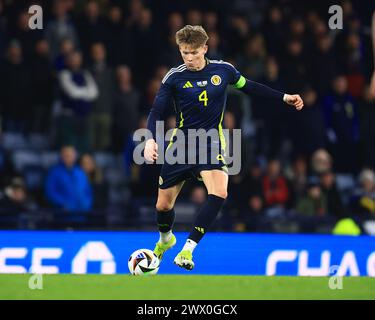 26. März 2024; Hampden Park, Glasgow, Schottland: International Football Friendly, Schottland gegen Nordirland; Scott McTominay aus Schottland Stockfoto