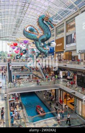 Die Geschï¿½te an der Marina Bay Sands, Singapur Stockfoto