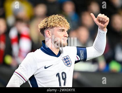 Harvey Elliott aus England, während des Qualifikationsspiels zur UEFA Euro U21 Gruppe F England U21 gegen Luxemburg U21 im Toughsheet Community Stadium, Bolton, Großbritannien, 26. März 2024 (Foto: Cody Froggatt/News Images) Stockfoto